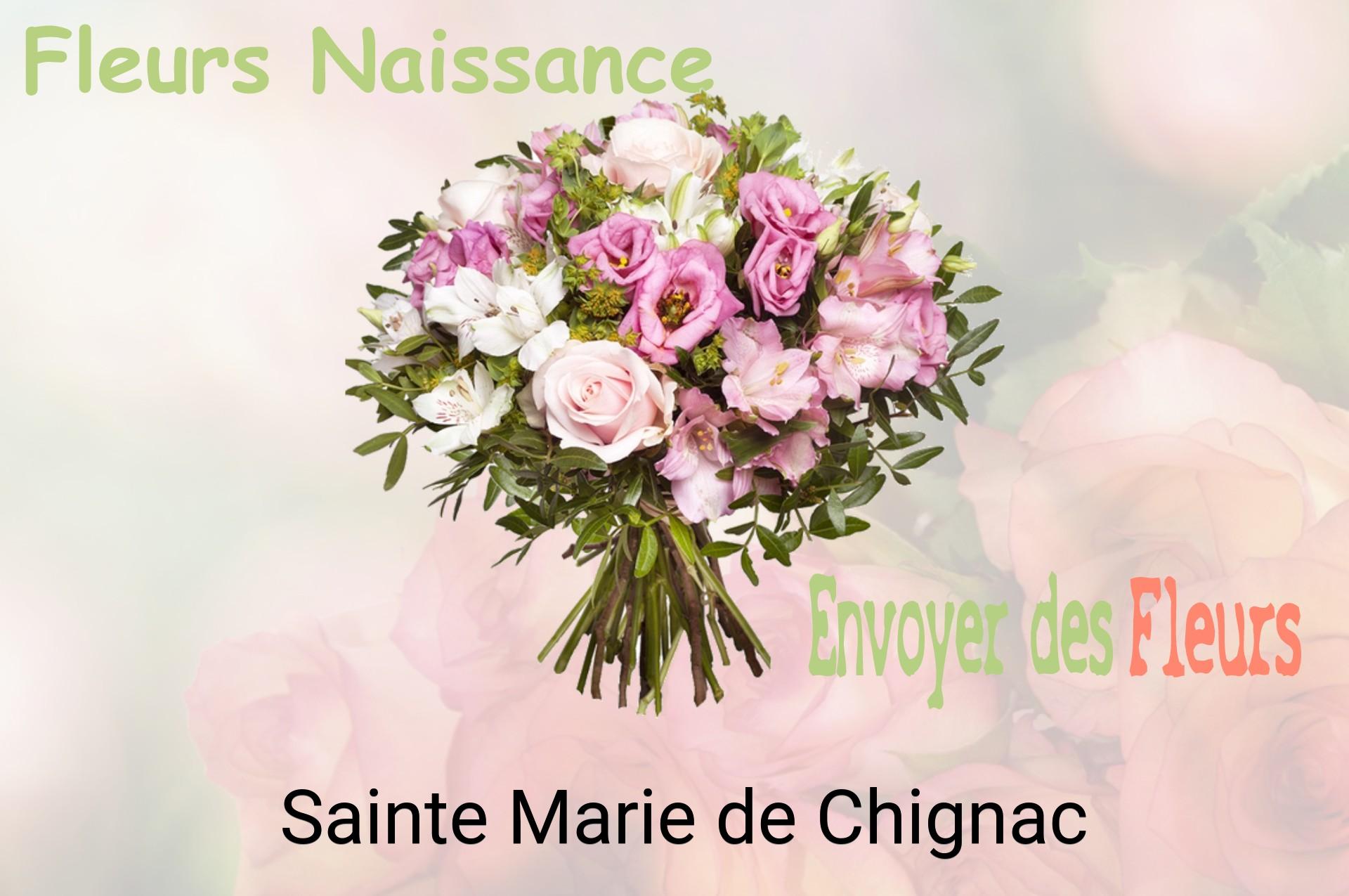 Bouquet de fleurs de naissance livré à Sainte-Marie-de-Chignac
